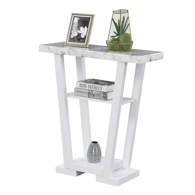 Convenience Concepts Newport V Console Table with Shelves