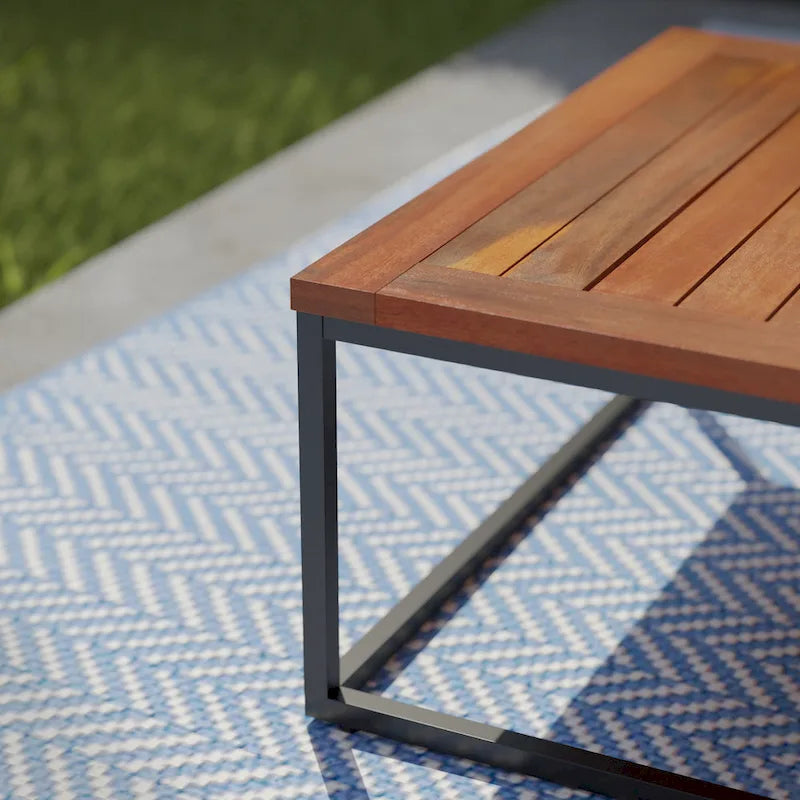 SEI Furniture Tara Square Acacia Wood Coffee Table