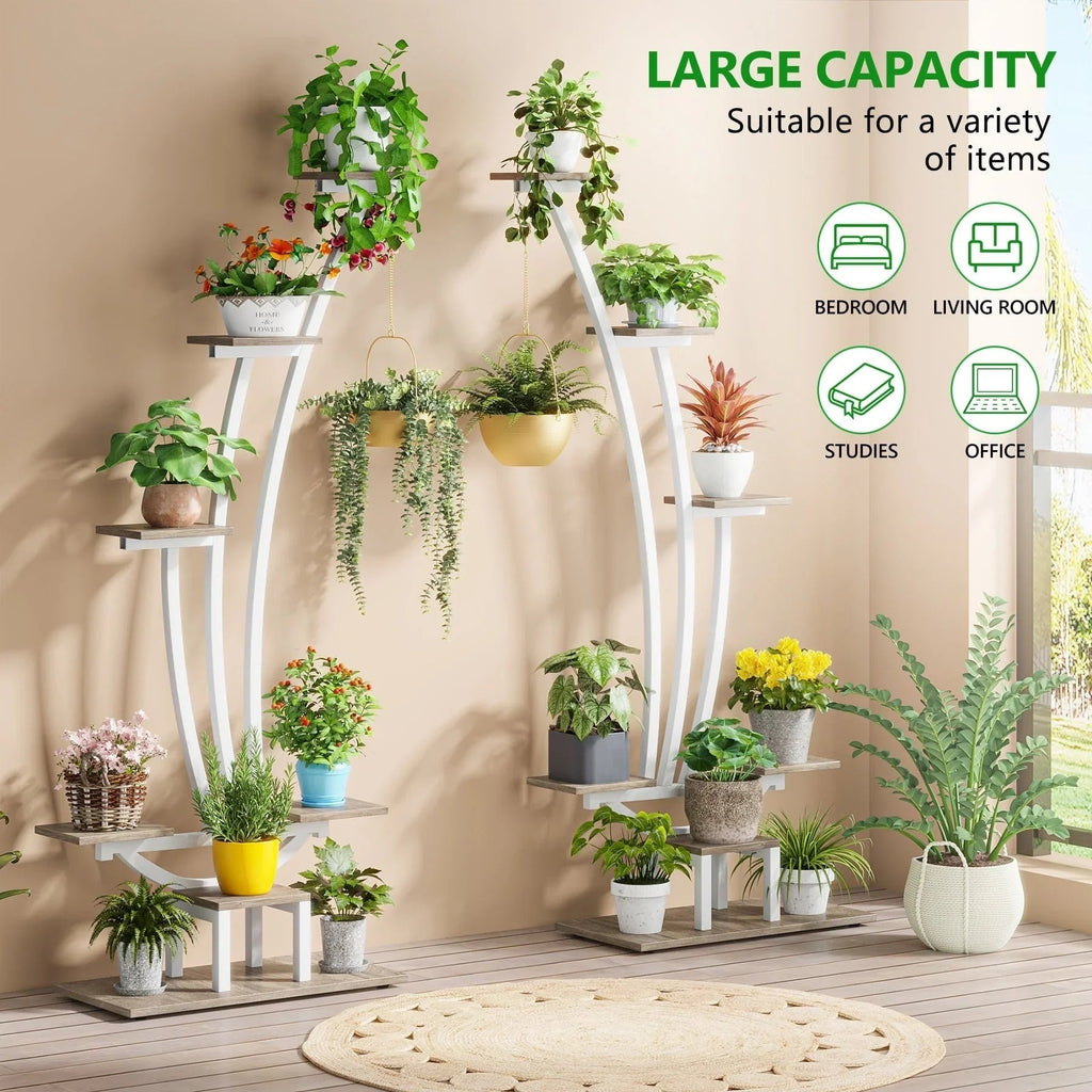 Indoor Plant Stand, 6-Tier Flower Rack for Home Garden- Set of 2