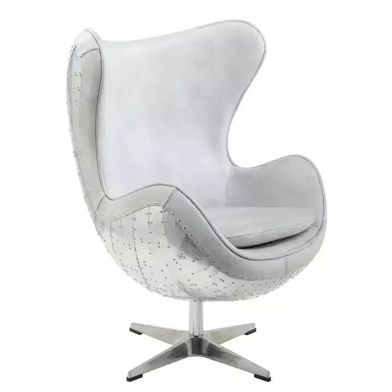 33.5 Brancaster Accent Chair: Acme Furniture, No Assembly, Swivel Base, Wood Composite