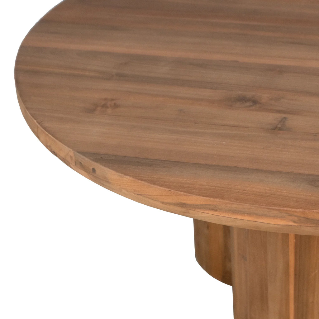 Modern Teak Coffee Table with Round - Living Room | 39