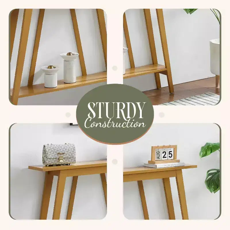 Kings Brand Furniture Console Table - Narrow Sofa Table with Storage Shelf for Hallway, Front Hall, Entryway, Living Room