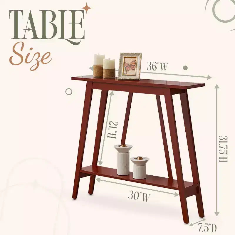 Kings Brand Furniture Console Table - Narrow Sofa Table with Storage Shelf for Hallway, Front Hall, Entryway, Living Room