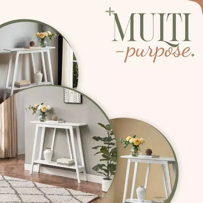 Kings Brand Furniture Console Table - Narrow Sofa Table with Storage Shelf for Hallway, Front Hall, Entryway, Living Room