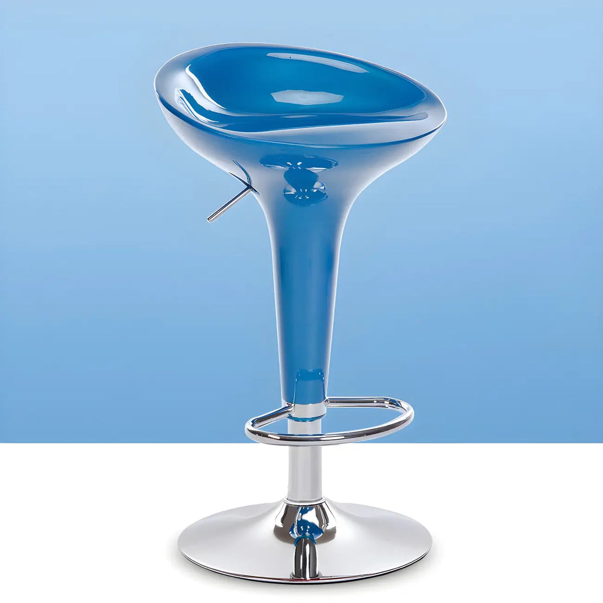 Plastic Chrome Swivel Bar Stool Height Adjustable