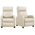 Yaheetech Set of 2 Modern PU Leather Recliner Sofas for Living Room, Bedroom