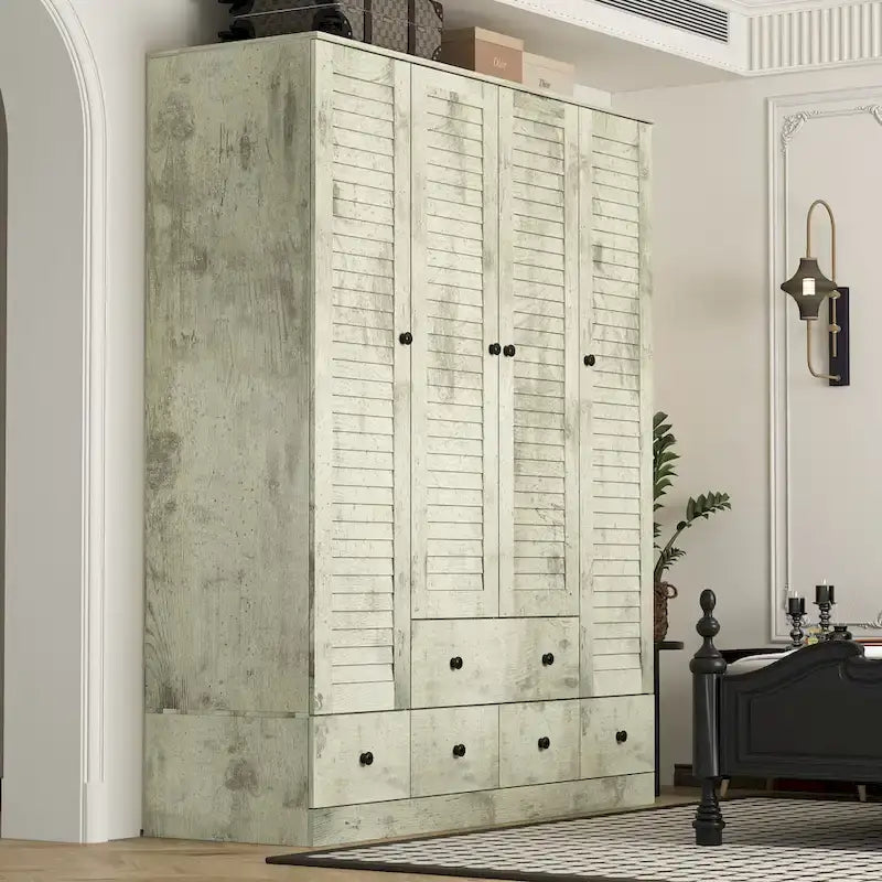 Bedroom Armoire Closet Armoire Wardrobe Closet Clothing Rod Drawer