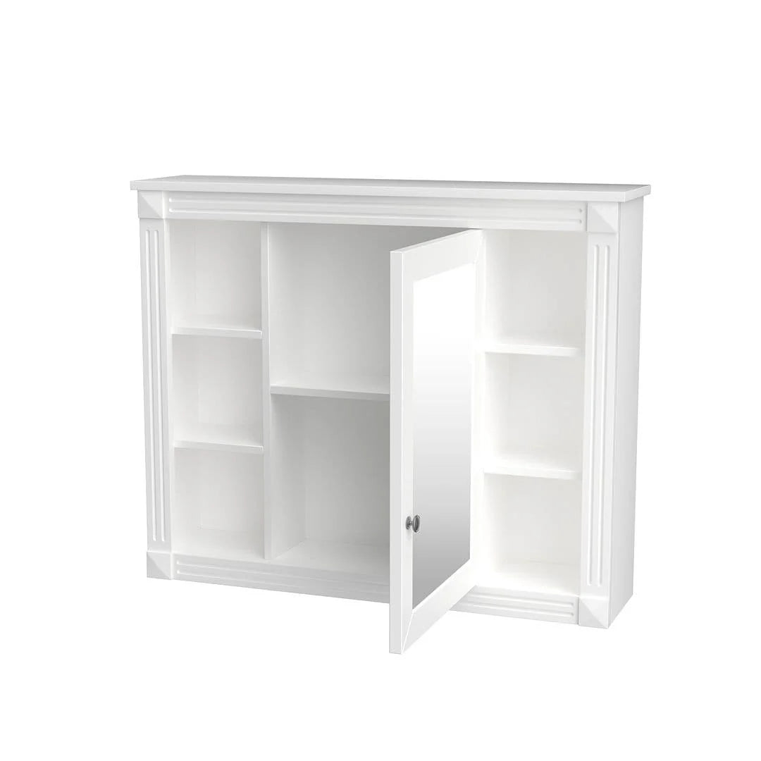 36 Modern Bathroom Vanity with Top Sink and Mirror Cabinet,2 Doors and 2 Drawers