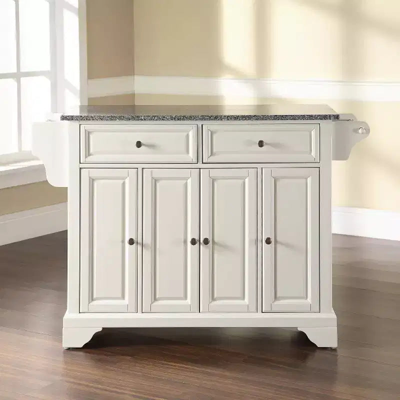 Lafayette Gray Granite Top Full Size Kitchen Island/Cart - Crosley