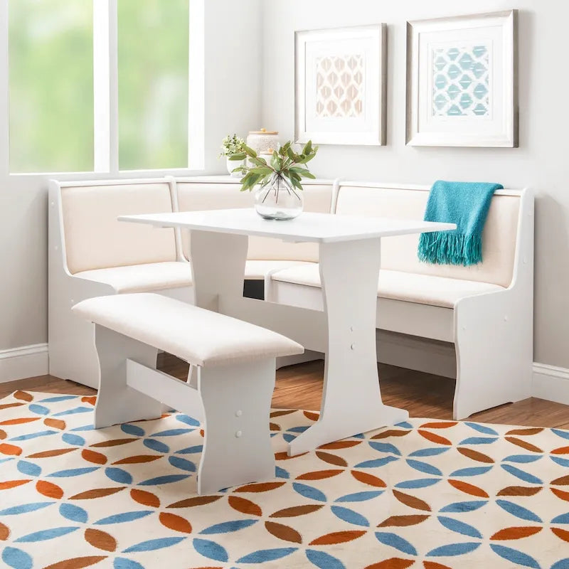 Sedley Farmhouse Nook Dining Set with Storage