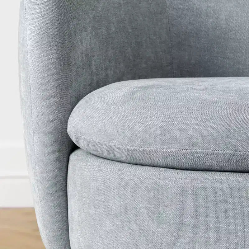 Set of 2 Modern Swivel Barrel Chair with Upholstered Fabric, 360 Rotating Accent Lounge Chair for Living Room, Bedroom-Panipeachy