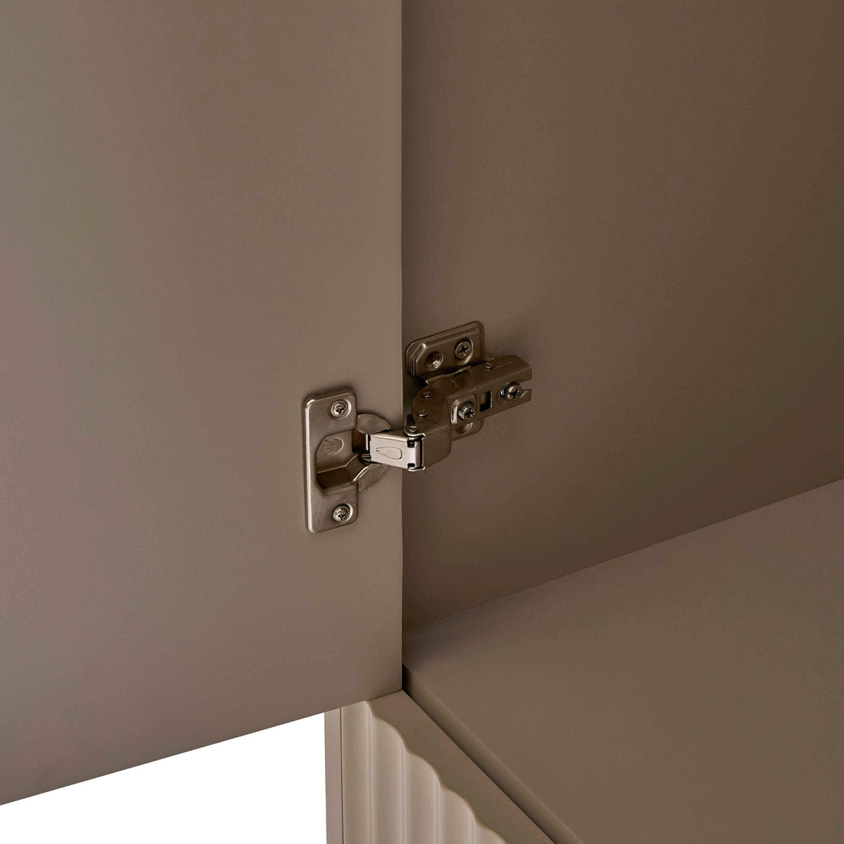 3 Door Wardrobe with Drawers - Taupe
