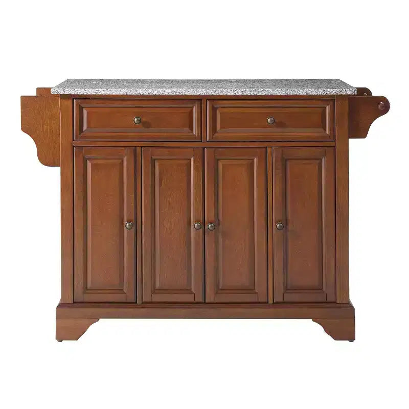Lafayette Gray Granite Top Full Size Kitchen Island/Cart - Crosley