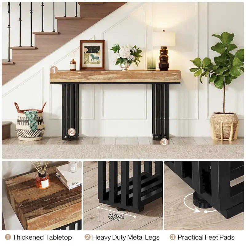 55-inch Console Sofa Hall Table for Entryway