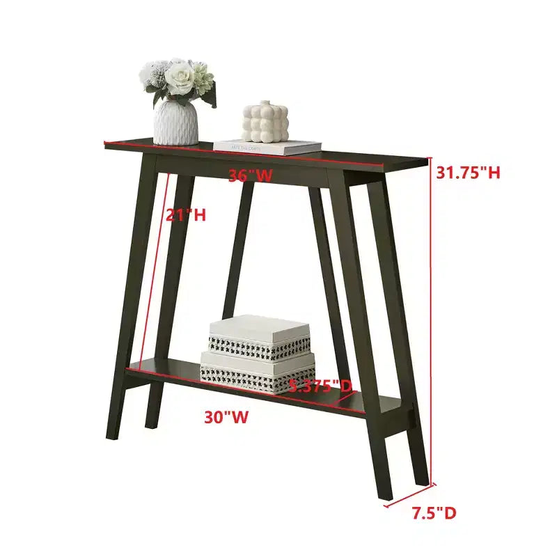 Kings Brand Furniture Console Table - Narrow Sofa Table with Storage Shelf for Hallway, Front Hall, Entryway, Living Room
