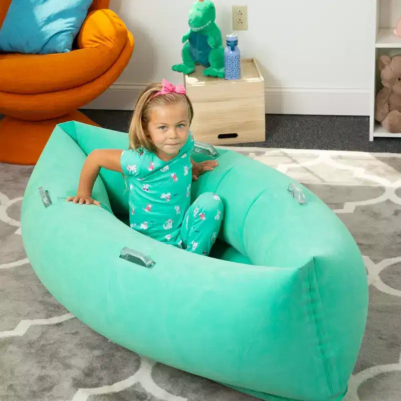 Bouncyband Comfy Hugging Peapod Sensory Pod, 60, Ages 6-12 Up to 3-51 Tall, Green