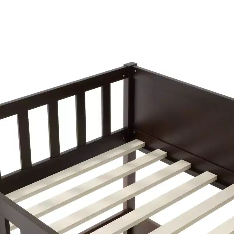 Triple Twin Bunk for Kids, Twin over Twin over Twin Detachable Bunk Bed with Ladder and Guardrail, Separate into 3 Beds