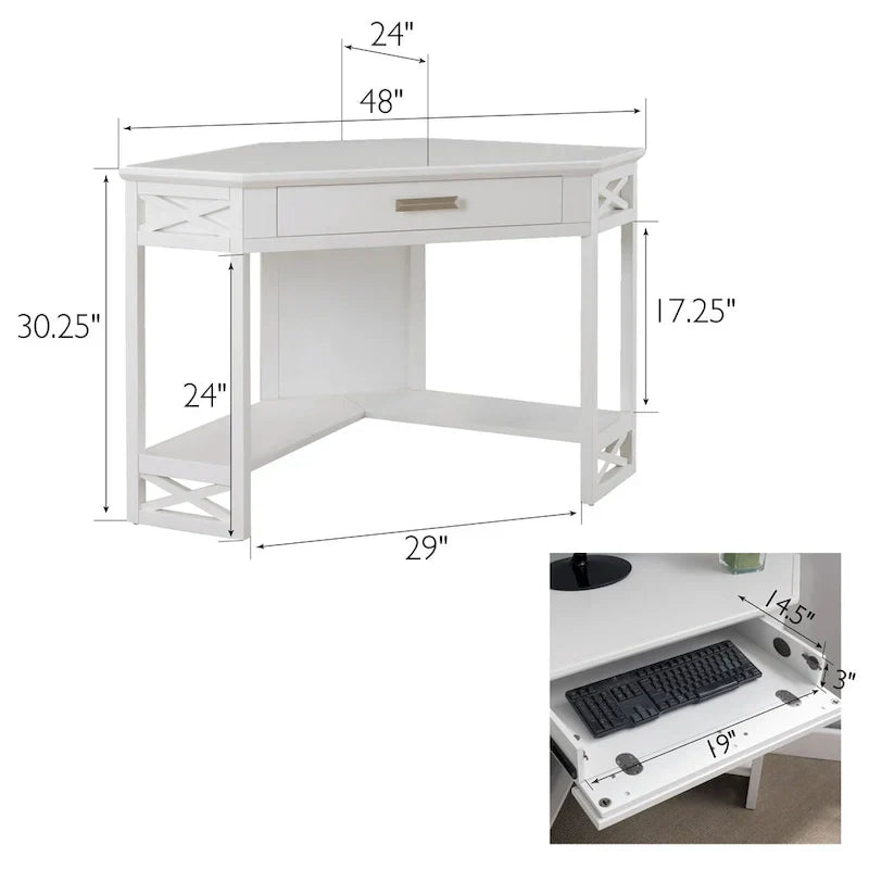 Leick Home Mission Corner Writing Desk