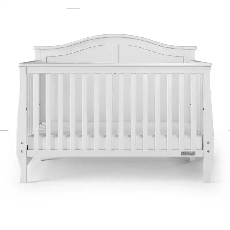 4-in-1 Convertible Crib, Converts to Day Bed, Toddler Bed and Full Size Bed, 3 Mattress Positions, Baby Safe Finish