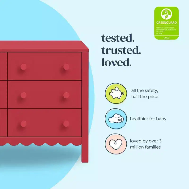 Scallop 6-Drawer Dresser