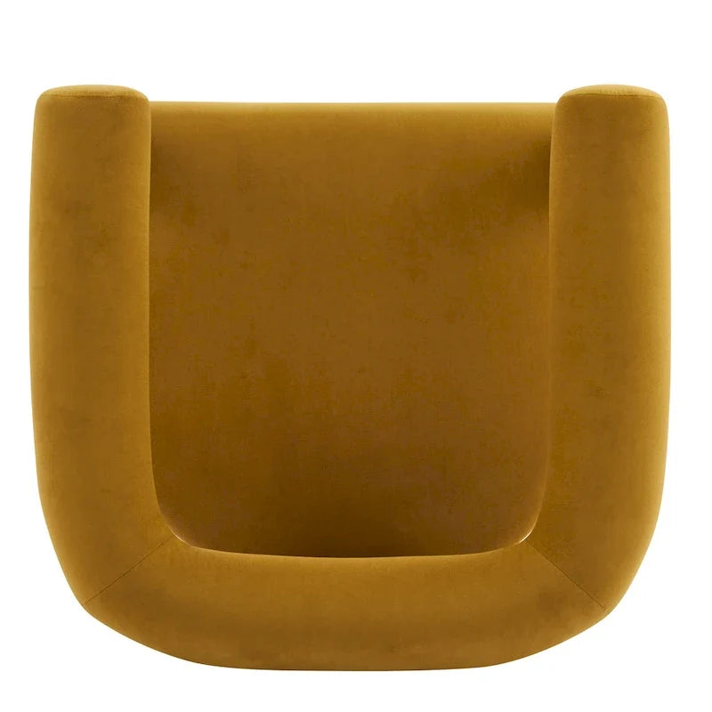 Gilbert Modern Upholstered Round Arm Accent Chair by Christopher Knight Home