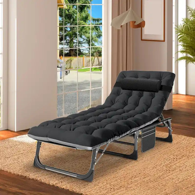 DoCred Upgraded Thicked Folding Camping Cot with Thicked Mattress