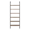 85 Theo 6 Tier Wood Wall Mount Ladder Bookshelf - Nathan James