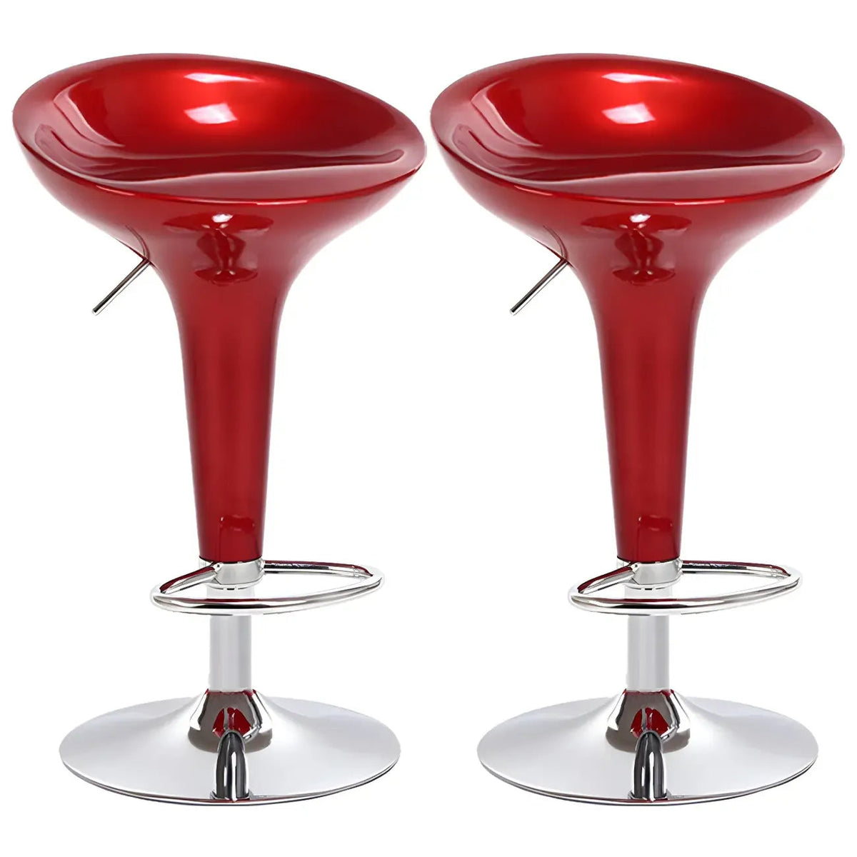 Plastic Chrome Swivel Bar Stool Height Adjustable