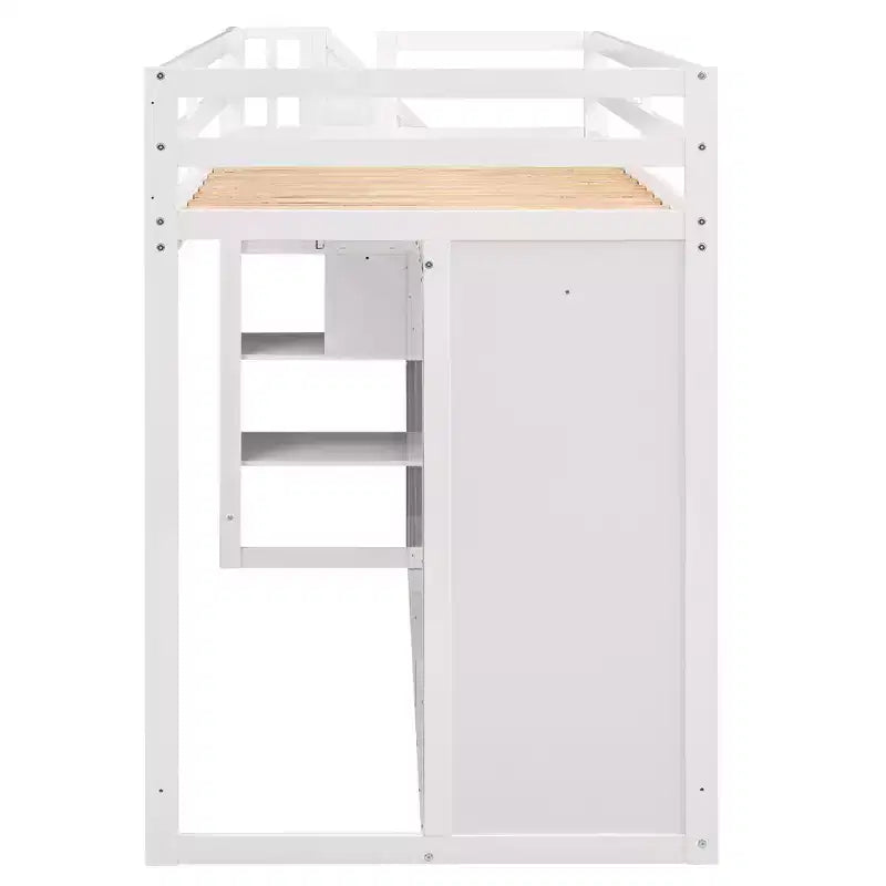 93.3 Functional Loft Bed with Wardrobes, Shelves, Drawers and Storage Ladder