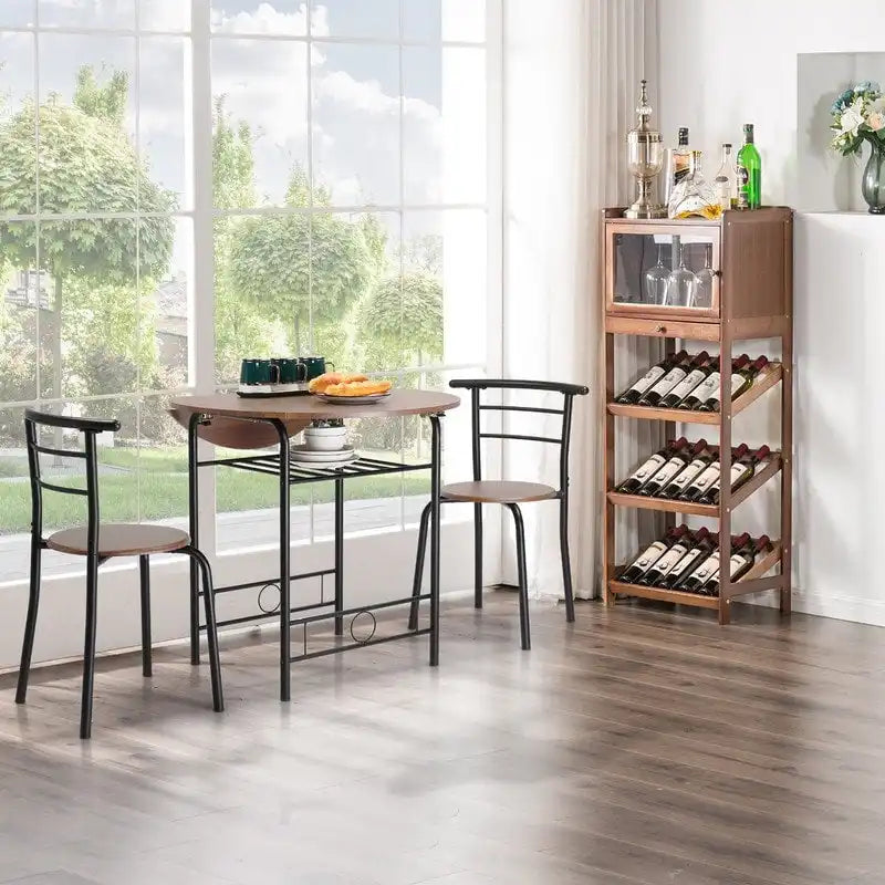 31.5 Drop Leaf Dining Table for Small Space,Small Kitchen Table Set for 2