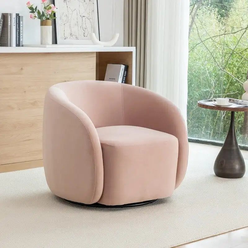Modern Swivel Barrel Accent Chair