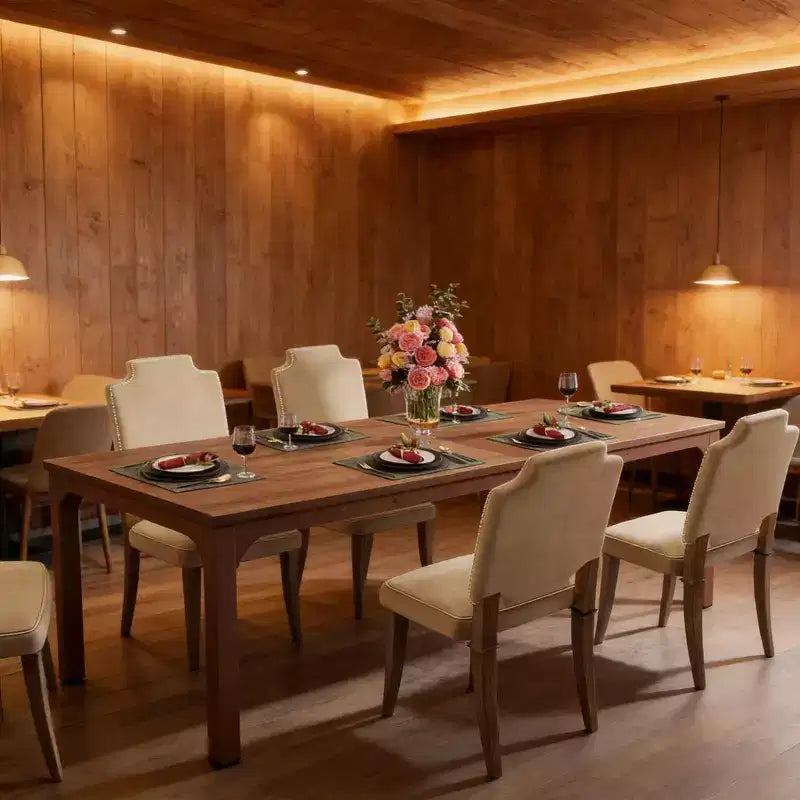 Long Kitchen Table for 6-8 People Rectangular Dining Table