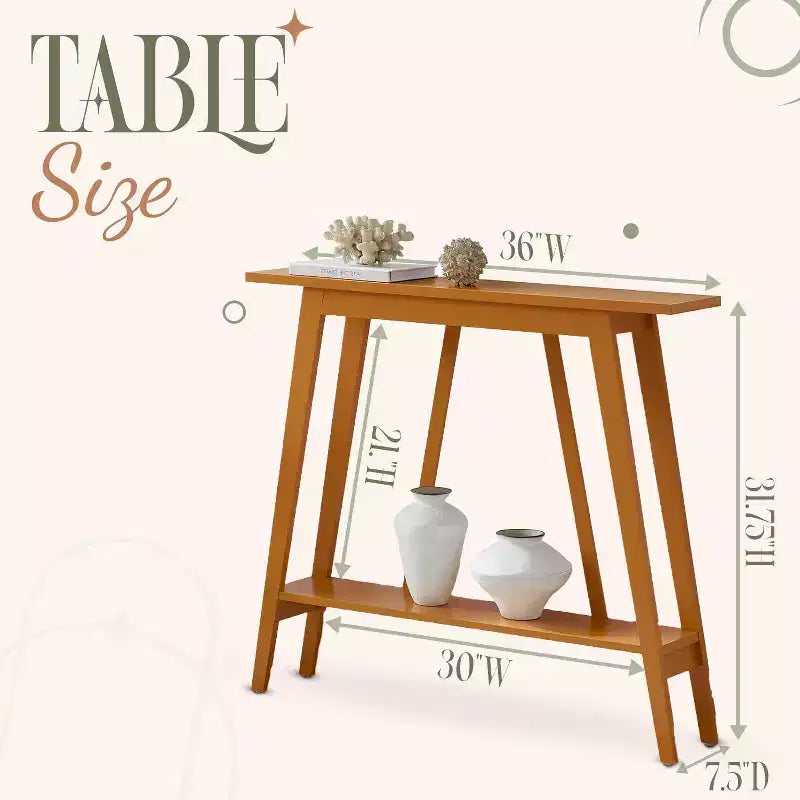 Kings Brand Furniture Console Table - Narrow Sofa Table with Storage Shelf for Hallway, Front Hall, Entryway, Living Room