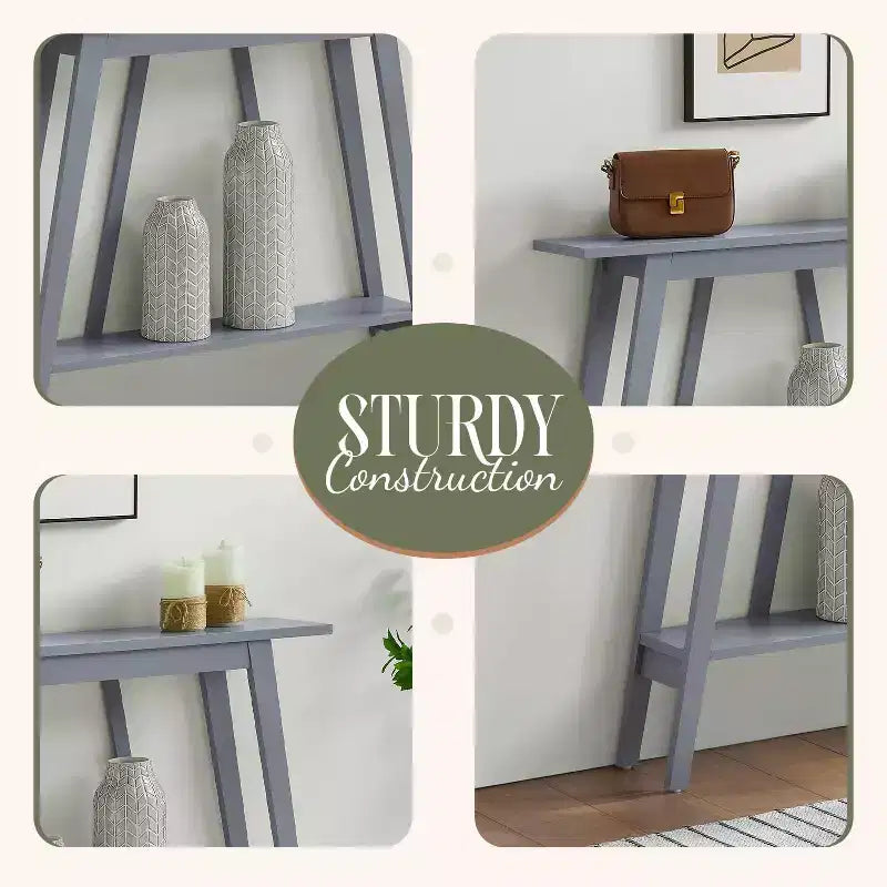 Kings Brand Furniture Console Table - Narrow Sofa Table with Storage Shelf for Hallway, Front Hall, Entryway, Living Room