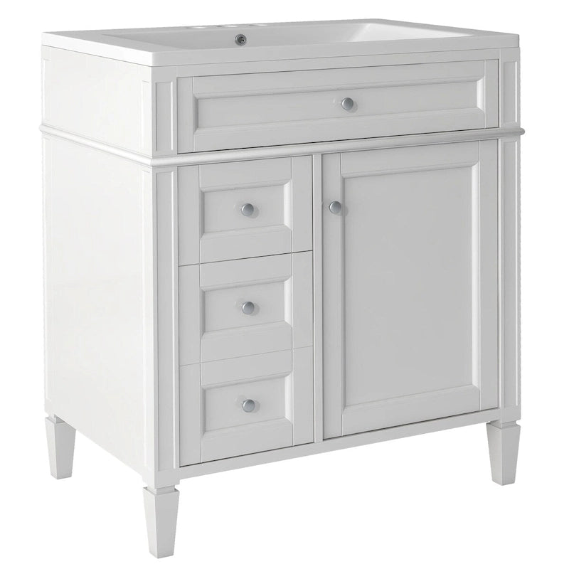 Bathroom Vanity with Top Sink and a Tip-out Drawer