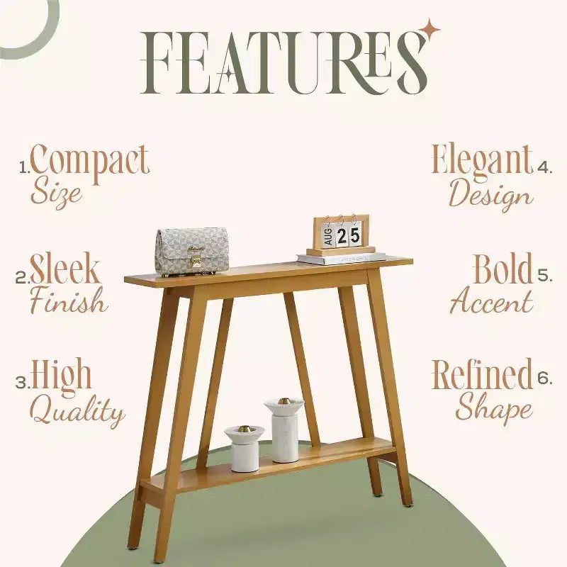 Kings Brand Furniture Console Table - Narrow Sofa Table with Storage Shelf for Hallway, Front Hall, Entryway, Living Room