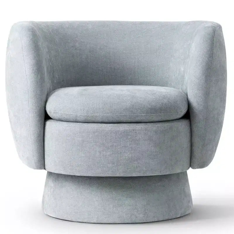 Set of 2 Modern Swivel Barrel Chair with Upholstered Fabric, 360 Rotating Accent Lounge Chair for Living Room, Bedroom-Panipeachy