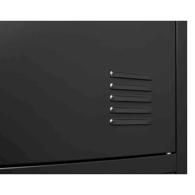 6-Door Employee Storage Locker, Metal Lockers for Office, Gym, School, and Homewith Card Slot (Black)