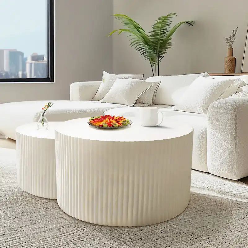 Wave Stripe Nesting Coffee Table Set