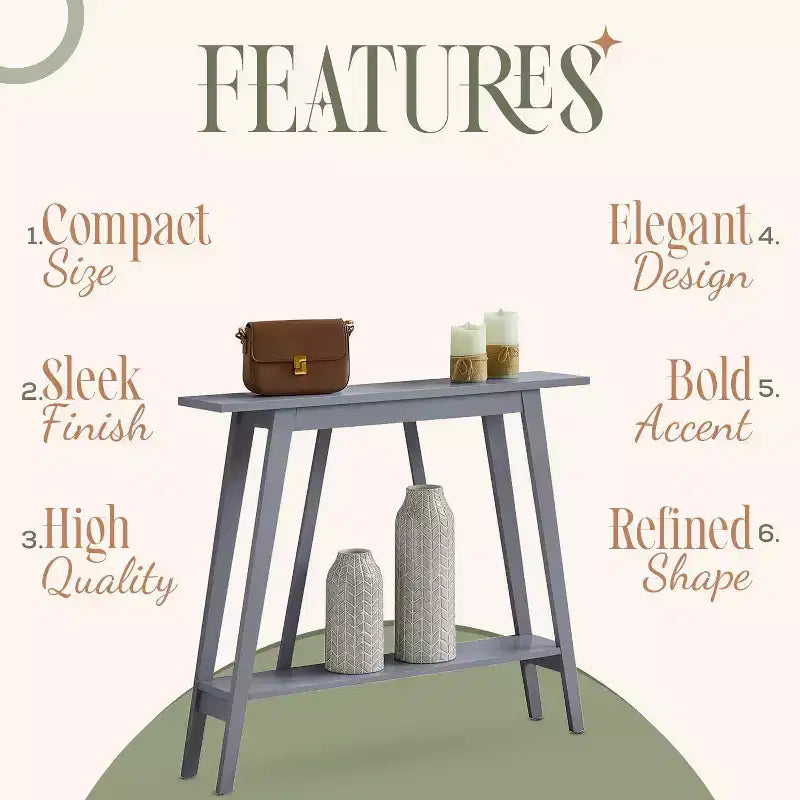 Kings Brand Furniture Console Table - Narrow Sofa Table with Storage Shelf for Hallway, Front Hall, Entryway, Living Room