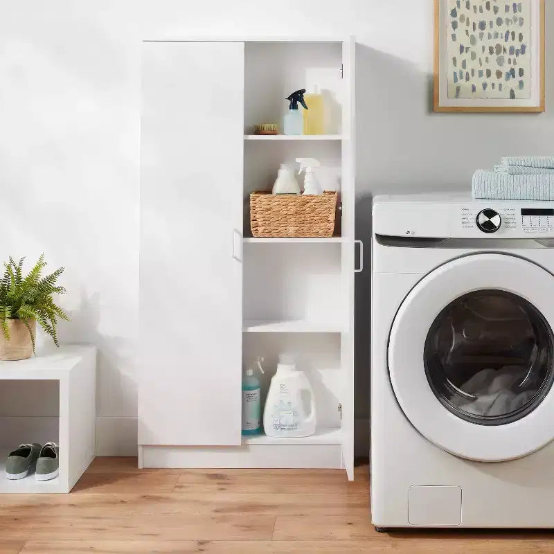 Wall Mounted Shallow Storage Cabinet White - Brightroom?