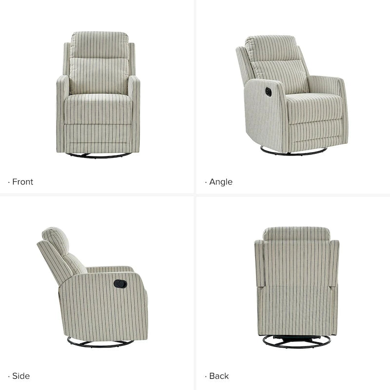 Diana Modern Polyester 360-degree Swivel Rocker Recliner by HULALA HOME